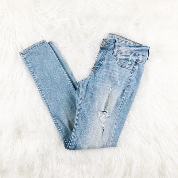 American Eagle Outfitters Denim - American Eagle | Light Wash Distressed Jeggings 2